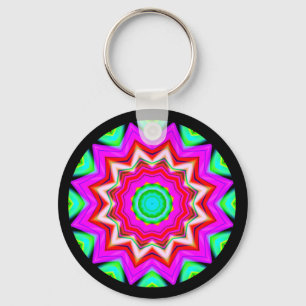 Fractal Mandala Keychain