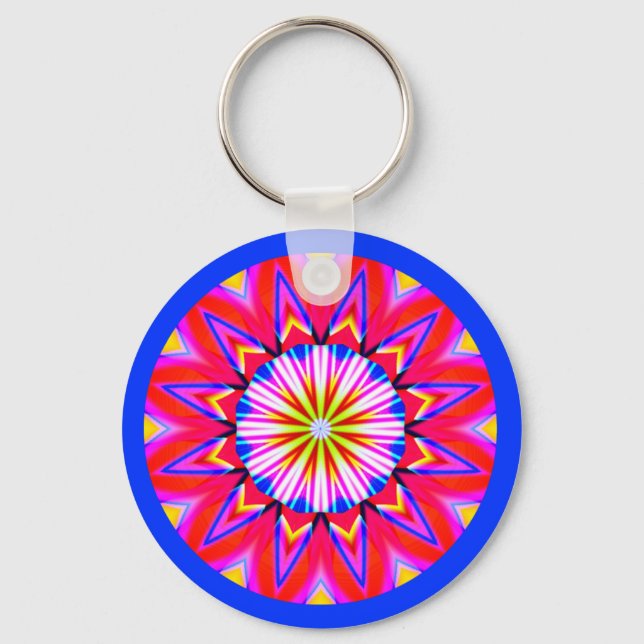 Fractal Mandala Keychain (Front)