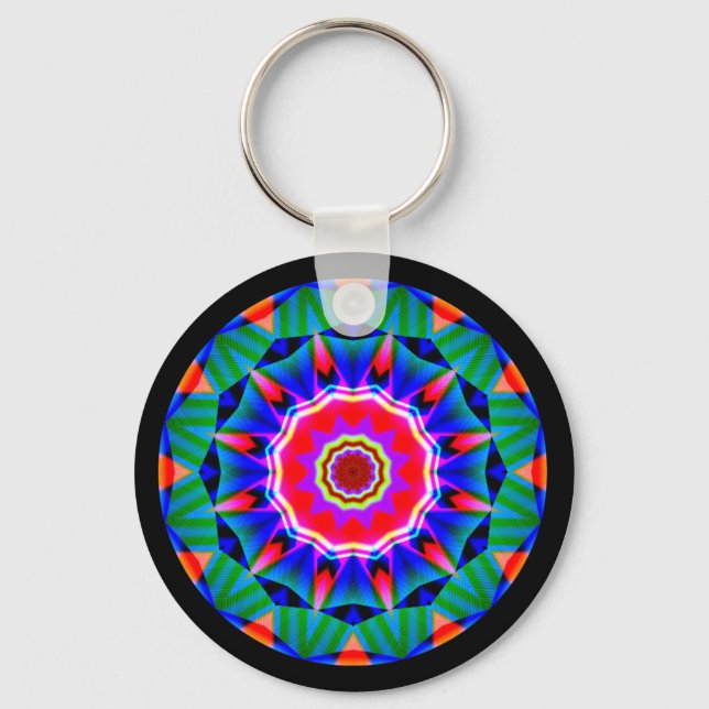 Fractal Mandala Keychain (Front)