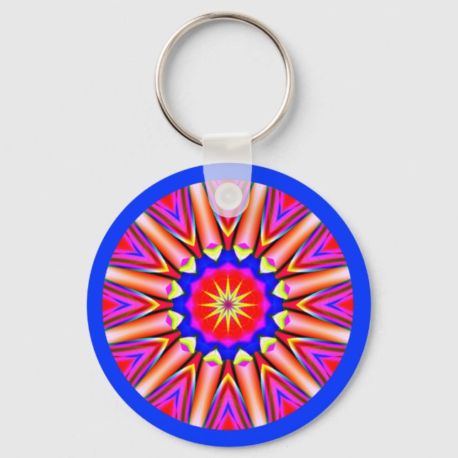 Fractal Mandala Keychain (Front)