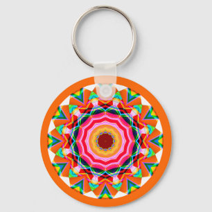 Fractal Mandala Keychain