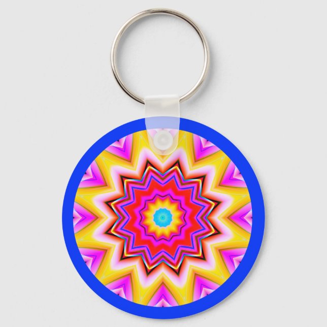 Fractal Mandala Keychain (Front)