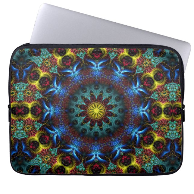 Fractal Mandala Lace Art Notebook Laptop Sleeve (Front)