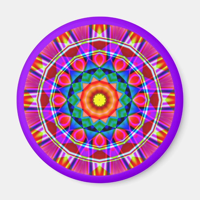 Fractal Mandala Magnet (Front)