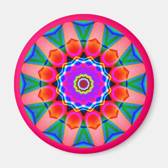 Fractal Mandala Magnet (Front)