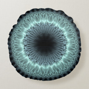 Fractal Mandala Round Pillow