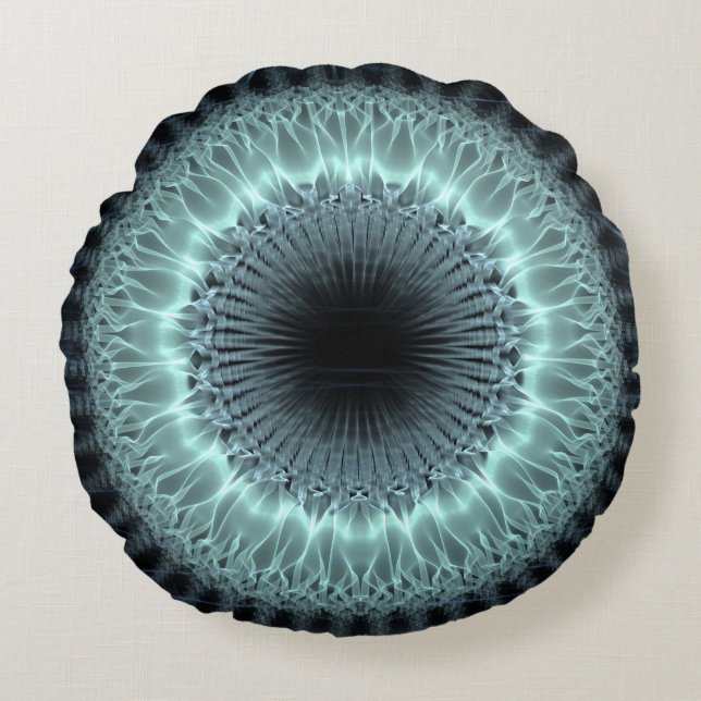Fractal Mandala Round Pillow (Front)