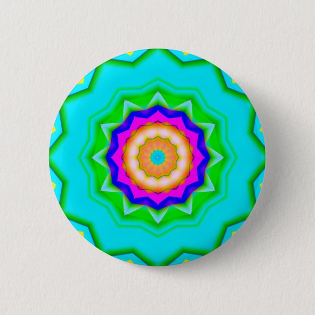 Fractal Mandala - Sweet 16 2 Inch Round Button (Front)