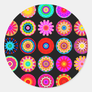 Fractal Mandalas Classic Round Sticker