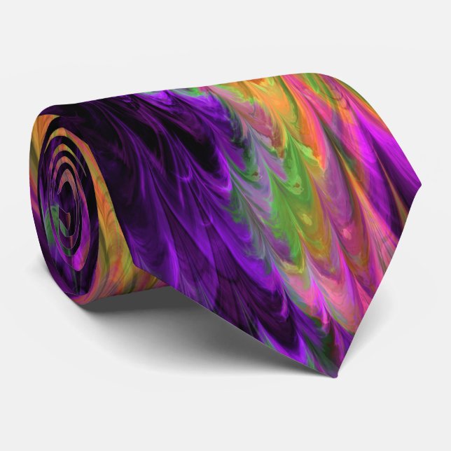 Fractal Marble 4-1 Custom Tie (Rolled)