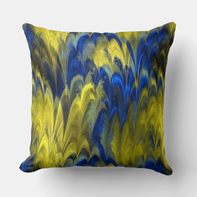 Fractal Marble 4-21 Throw Pillow (Front)