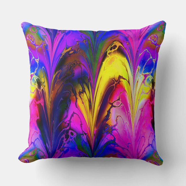 Fractal Marble 7A Throw Pillow (Front)