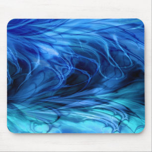 Fractal Marble Blue Mousepad