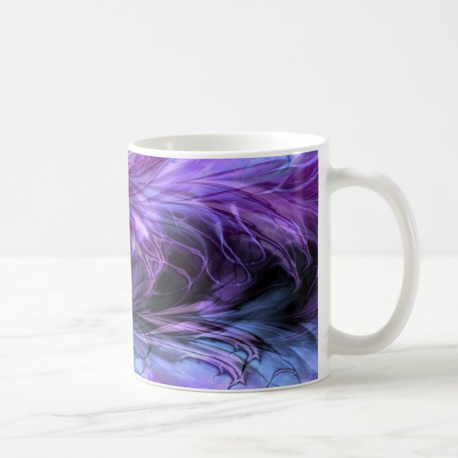 Fractal Marble Purple Mug (Right)