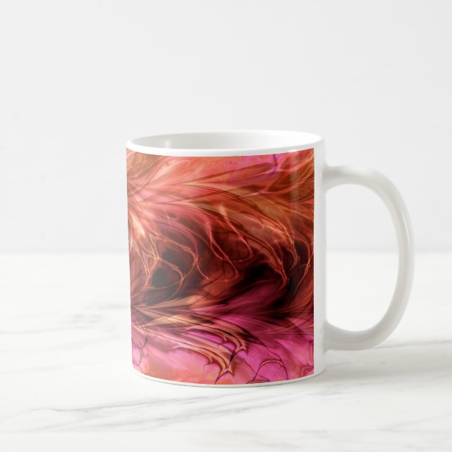 Fractal Marble Red Mug (Right)