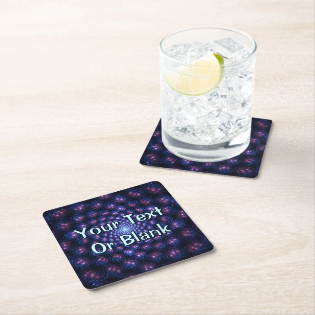Fractal Multiverse Square Paper Coaster (Insitu)