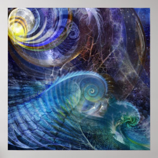 Fractal Ocean Poster