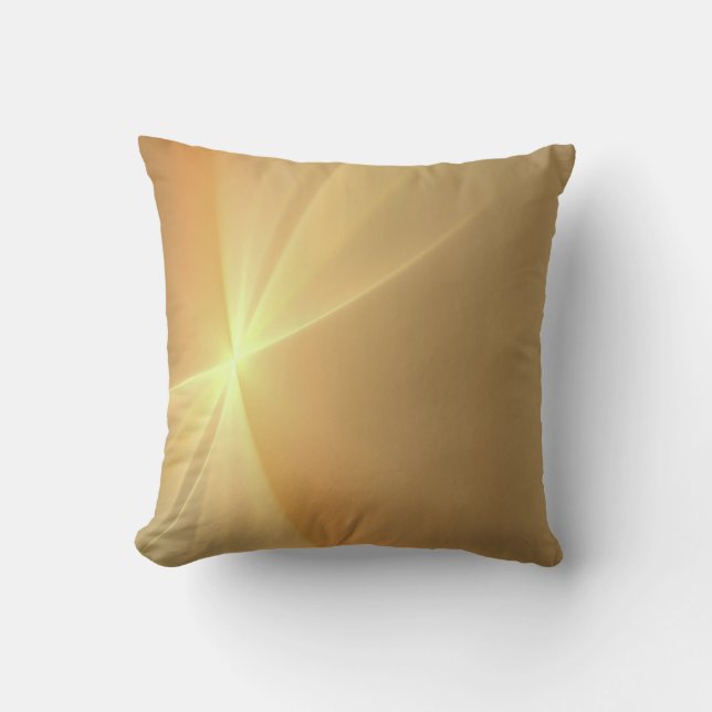 Fractal orange gold background throw pillow (Front)