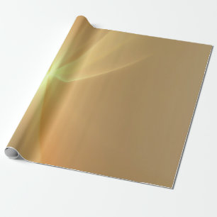 Fractal orange gold background wrapping paper