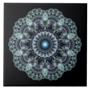 Fractal oriental design tile