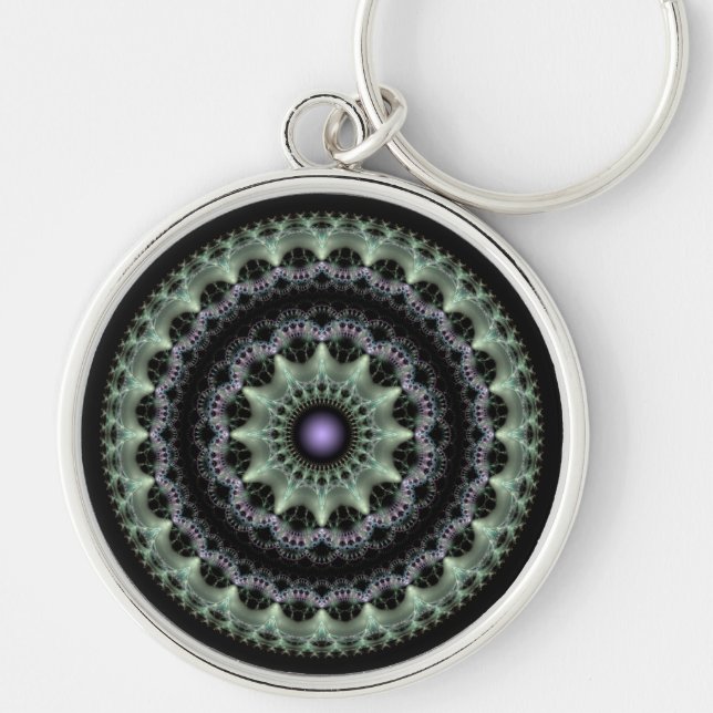 Fractal ornate pattern keychain (Front)