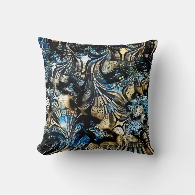 Fractal Pattern 33 Throw Pillow (Front)
