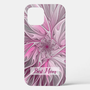 Fractal Pink Flower Dream, Floral Fantasy Best Mom iPhone 12 Case
