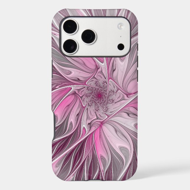Fractal Pink Flower Dream, Floral Fantasy Pattern (Back)