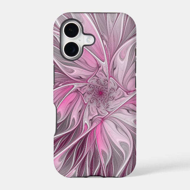 Fractal Pink Flower Dream, Floral Fantasy Pattern (Verso)