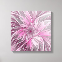 Fractal Pink Flower Dream, floral Fantasy Pattern