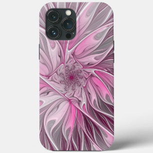 Fractal Pink Flower Dream, Floral Fantasy Pattern iPhone 13 Pro Max Case