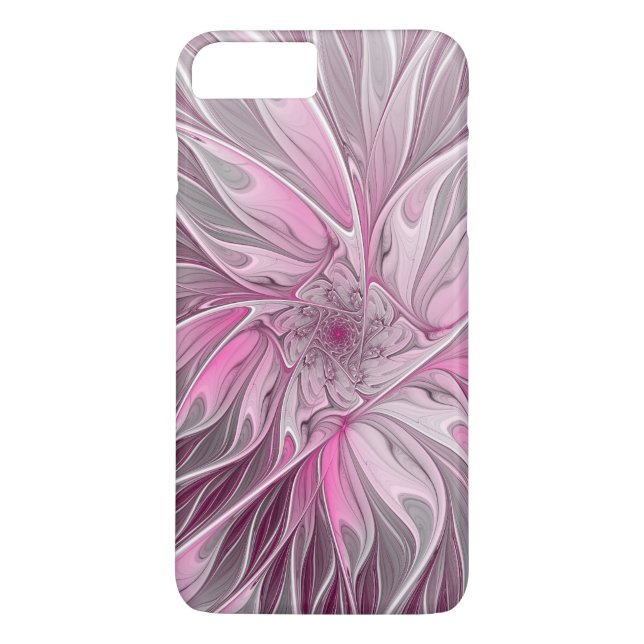 Fractal Pink Flower Dream, floral Fantasy Pattern Case-Mate iPhone Case (Back)
