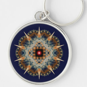 Fractal prickly ornament keychain