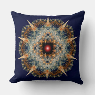 Fractal prickly ornament throw pillow