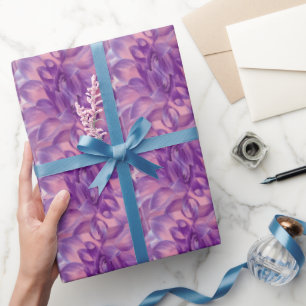 Fractal Purple Daisies Wrapping Paper