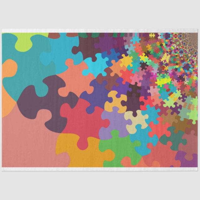fractal puzzle tissue paper (Front)