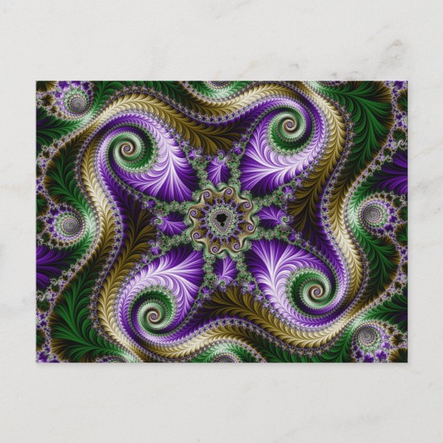 Fractal "Quadra" Postcard (Front)