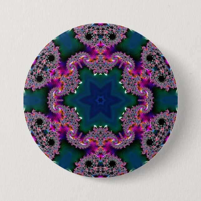 Fractal Radiance  3 Inch Round Button (Front)
