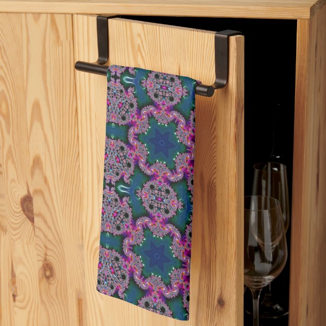 Fractal Radiance  Kitchen Towel (Thirds Fold)