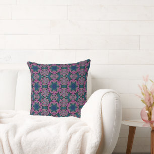 Fractal Radiance Throw Pillow