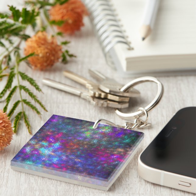 Fractal Rainbow Keychain (Front Right)