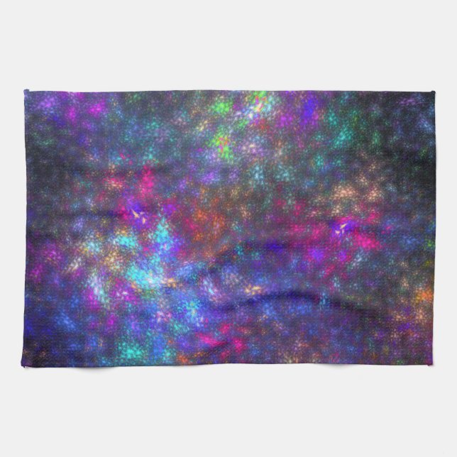 Fractal Rainbow Kitchen Towel (Horizontal)
