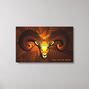 Fractal Ram's Head Canvas Print