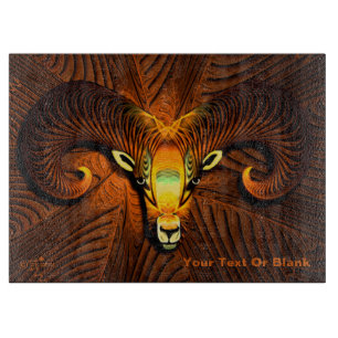 Fractal Ram's Head Cutting Board