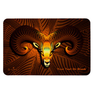 Fractal Ram's Head Magnet