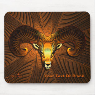 Fractal Ram's Head Mouse Pad