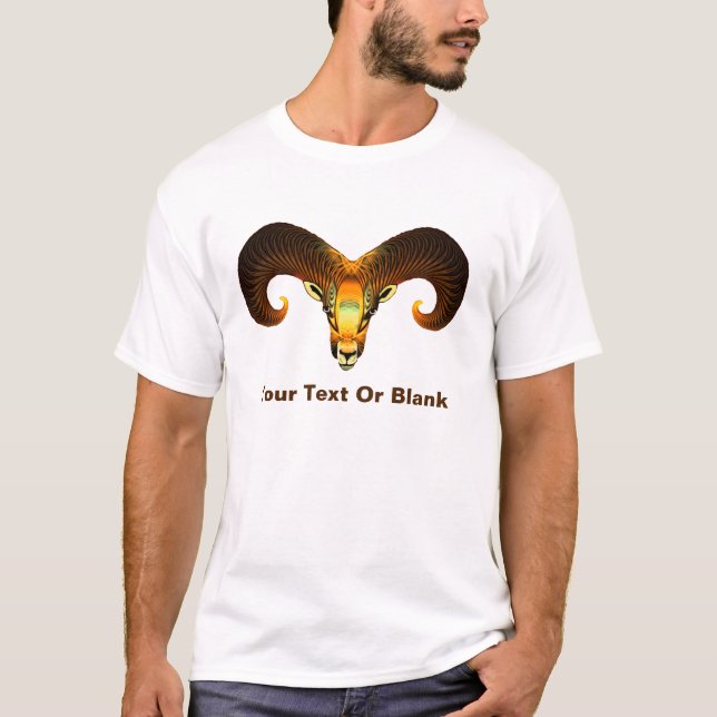 Fractal Ram's Head T-Shirt (Front)