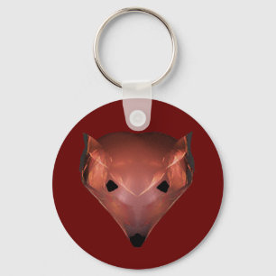 Fractal Red Fox Keychain