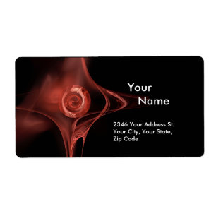 FRACTAL ROSE 1 Antique Red Brown Black