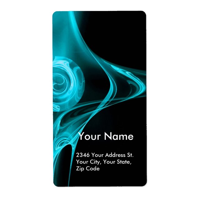 FRACTAL ROSE 1 Blue Turquase Black (Front)